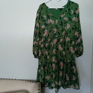 COPY - Ann Taylor | Green floral dress size 12
